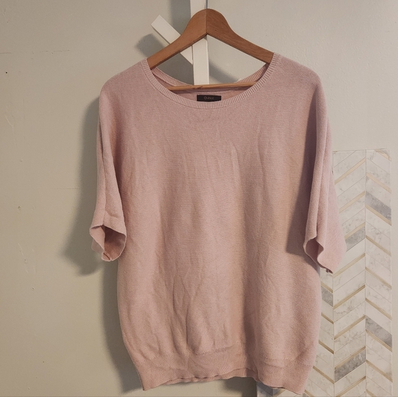 🌸 Quince Lightweight Cotton Cashmere Link-Stitch Dolman Sweater Sugar Stone Med - Picture 8 of 13